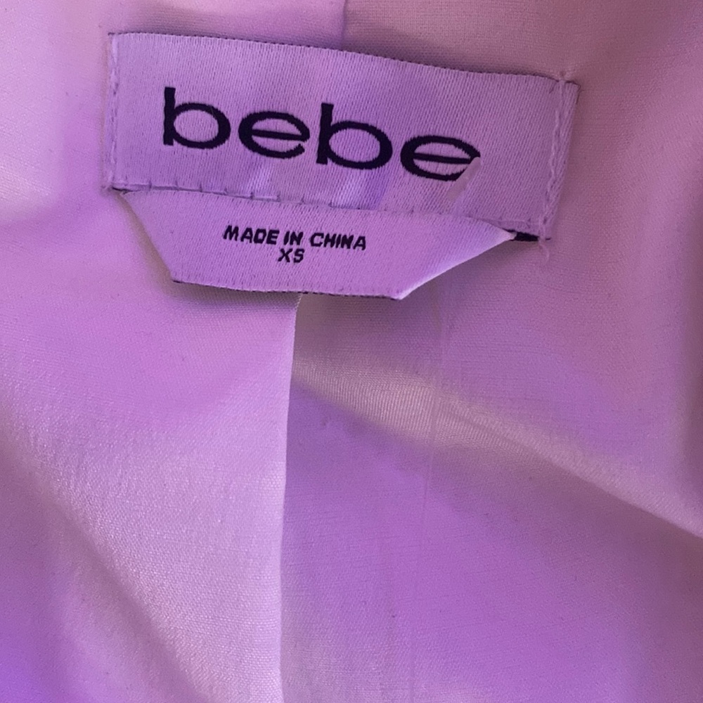 White Leather XS Bebe Jacket